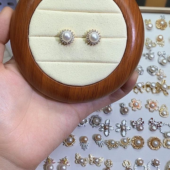 未镶嵌耳饰淡水珍珠