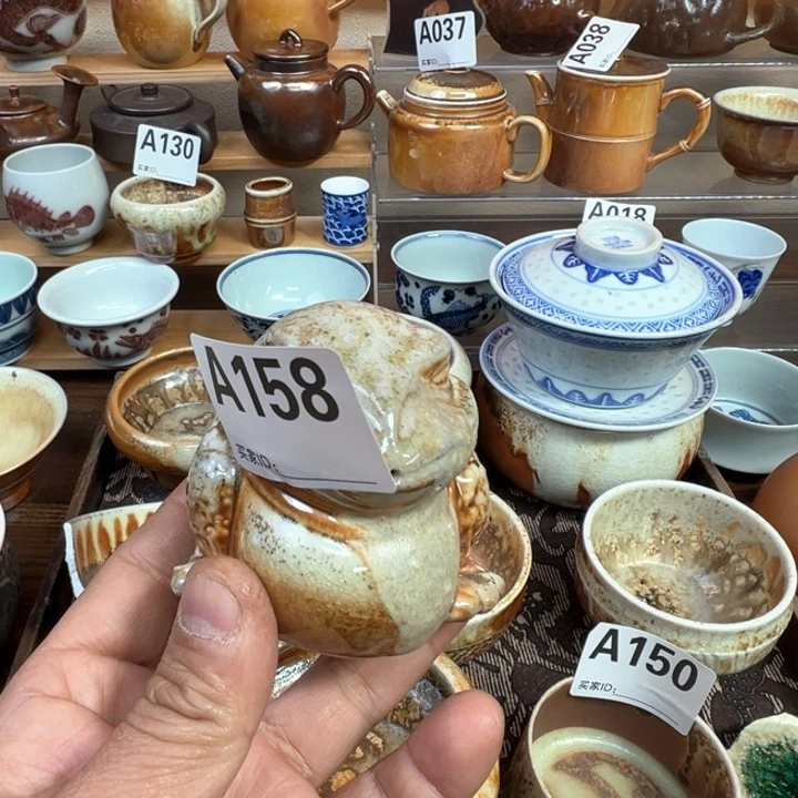 摆件158景德镇手工柴烧茶器