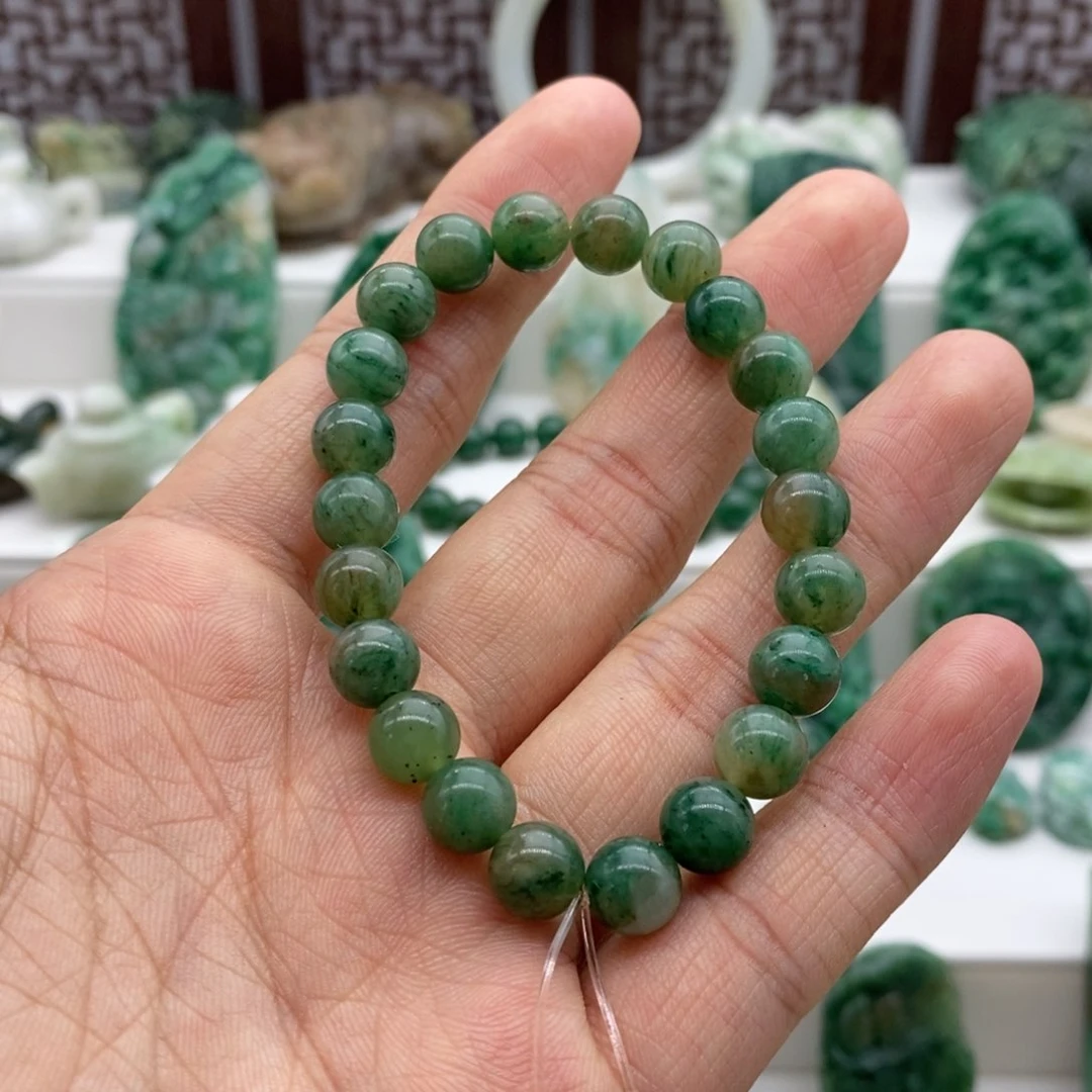 独山玉手串未镶嵌好**莲