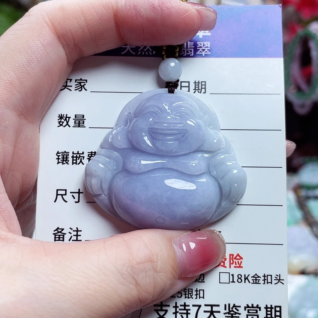 翡翠未镶嵌颈饰佛公11