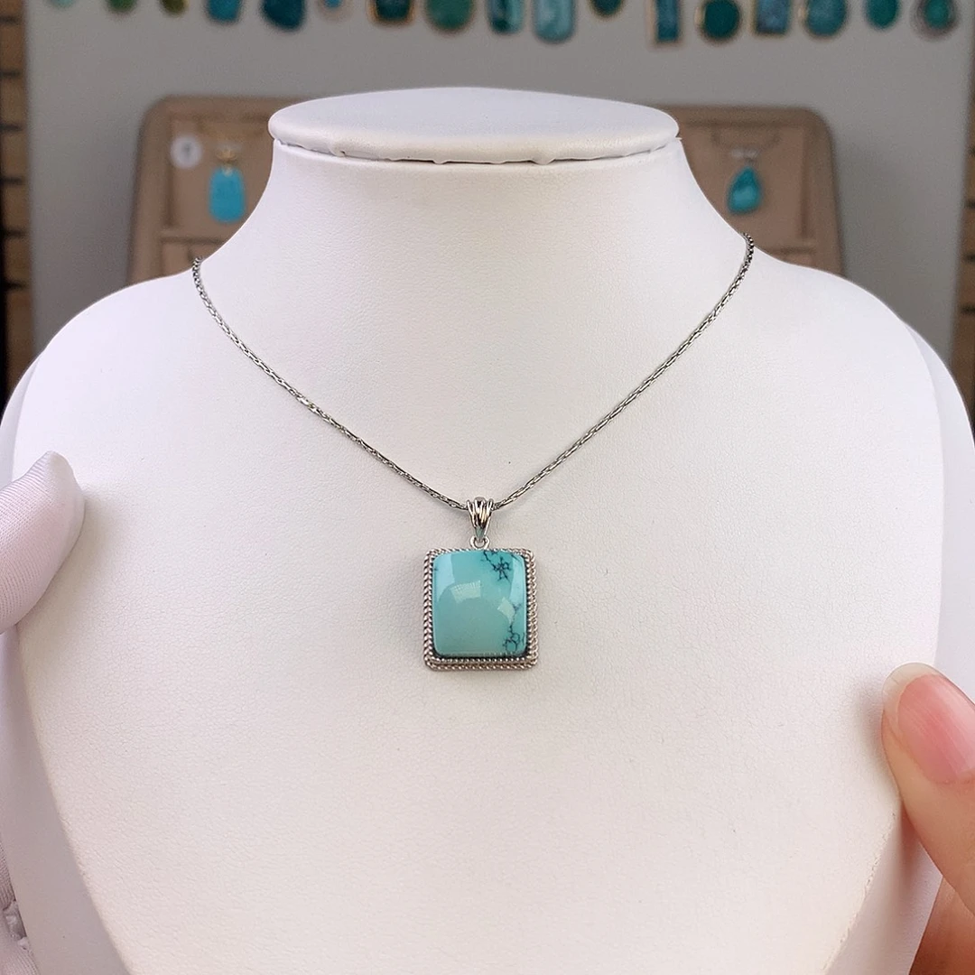 绿松石未镶嵌吊坠(不含链)