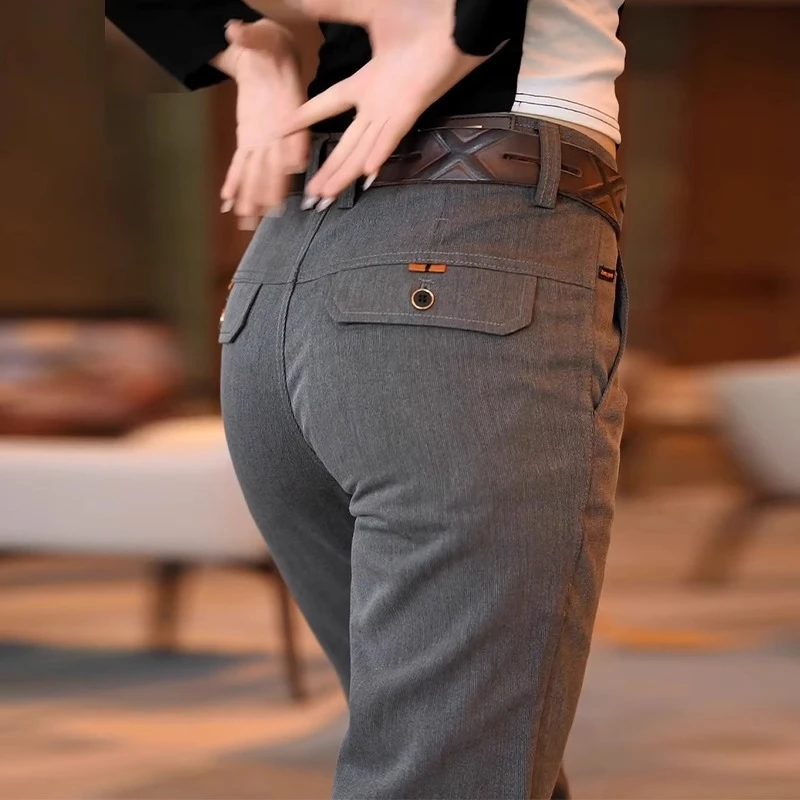 MR.MUDI/穆迪先生2025夏季新款男士休闲裤中青年高端直筒潮流轻奢