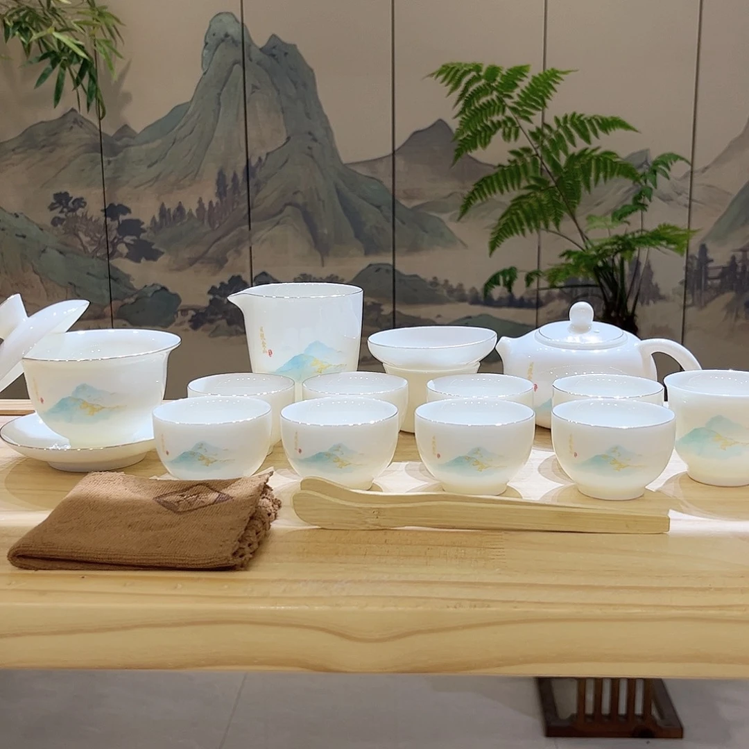 【都彩】日照金山羊脂玉瓷16头