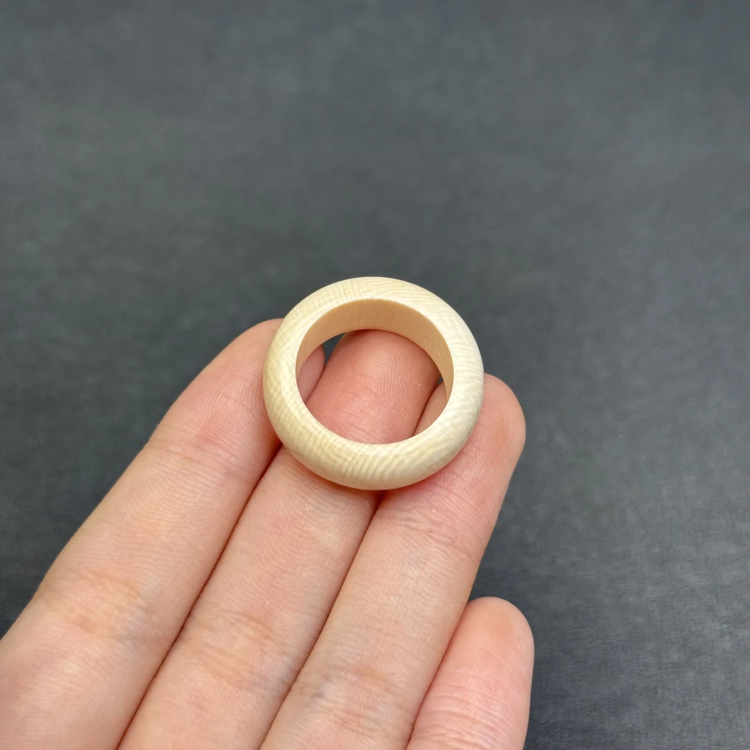 S2400天然猛犸牙 扳指 19*8.6mm支持鉴定 假一罚四