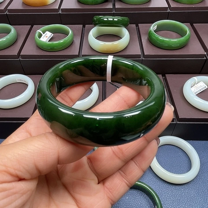 和田玉未镶嵌手镯5859