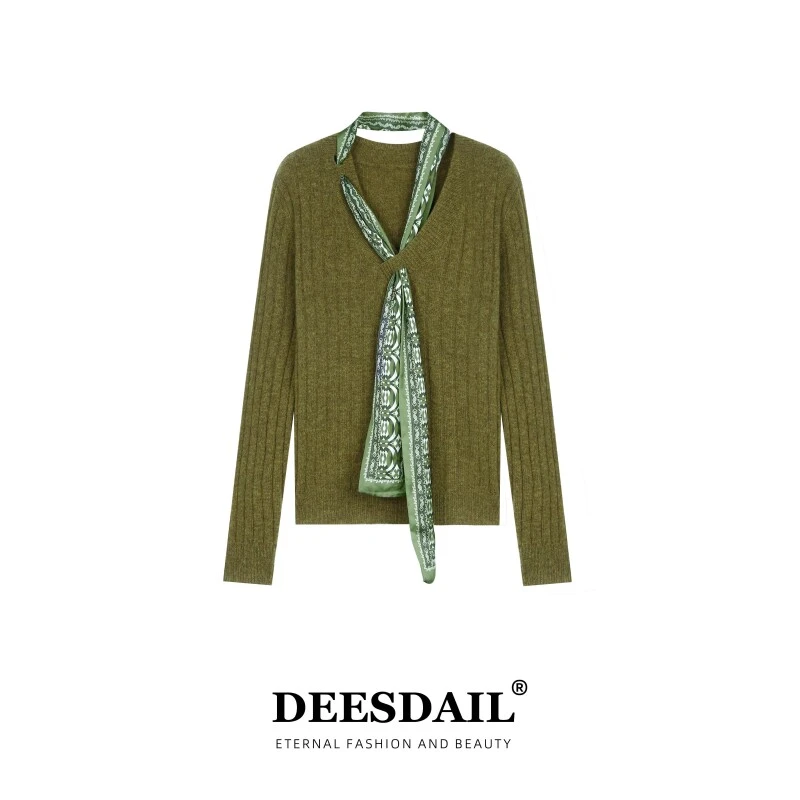 【178】DEESDAIL秋冬长袖毛衣百搭显瘦知性针织衫女A208