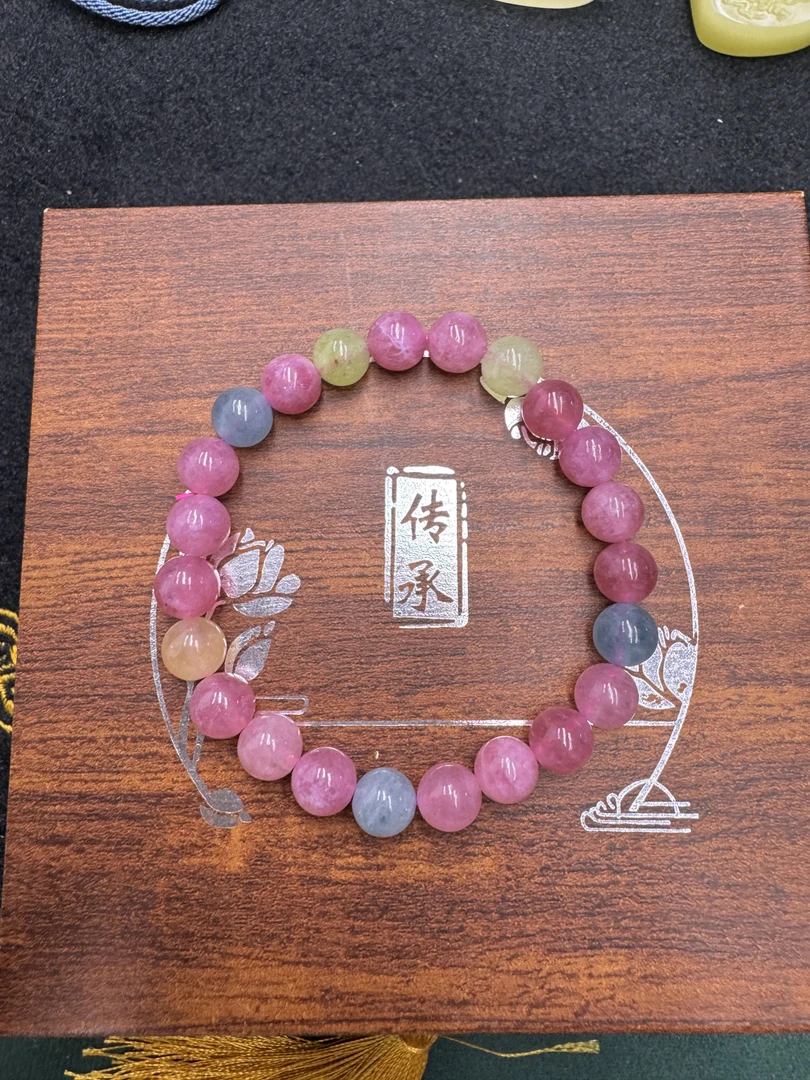 1068巴西糖果色碧喜手链8mm-天然发货多样性