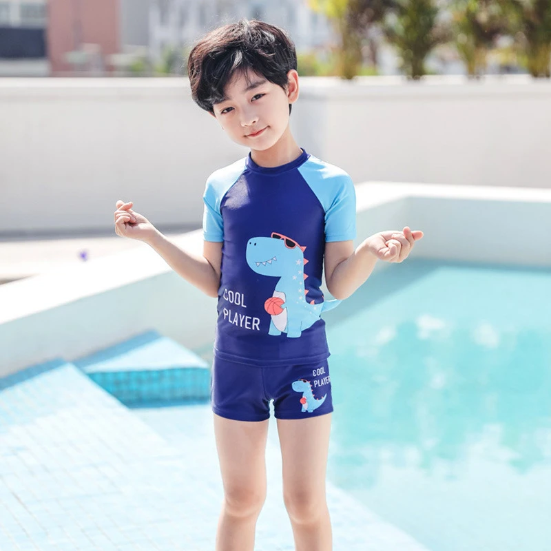38228A儿童泳衣男童泳裤小中大童分体游泳衣男孩舒适时尚游泳衣