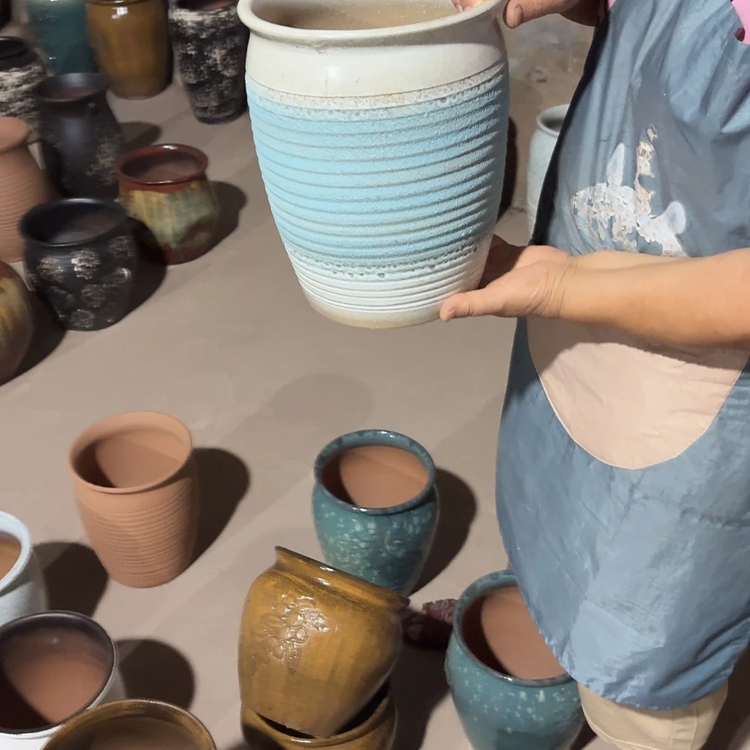 花盆紫砂口20高25