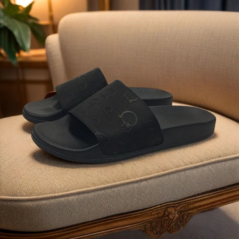 时尚高奢一字拖男款外穿高档真皮拖鞋居家室外轻奢男拖奢侈品凉拖