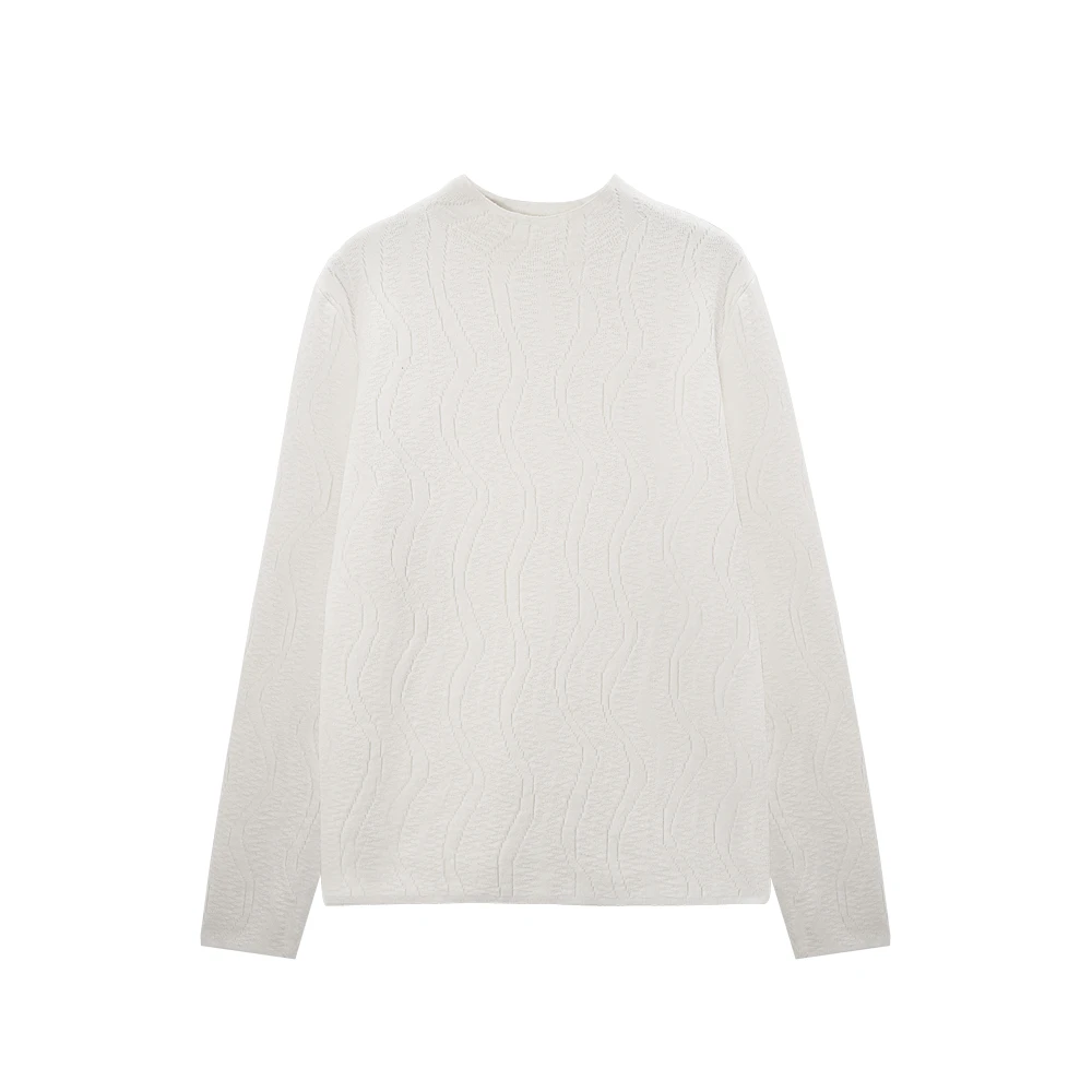 A 10300：针织衫2025新款一体绒半高领毛衣加绒加厚打底衫