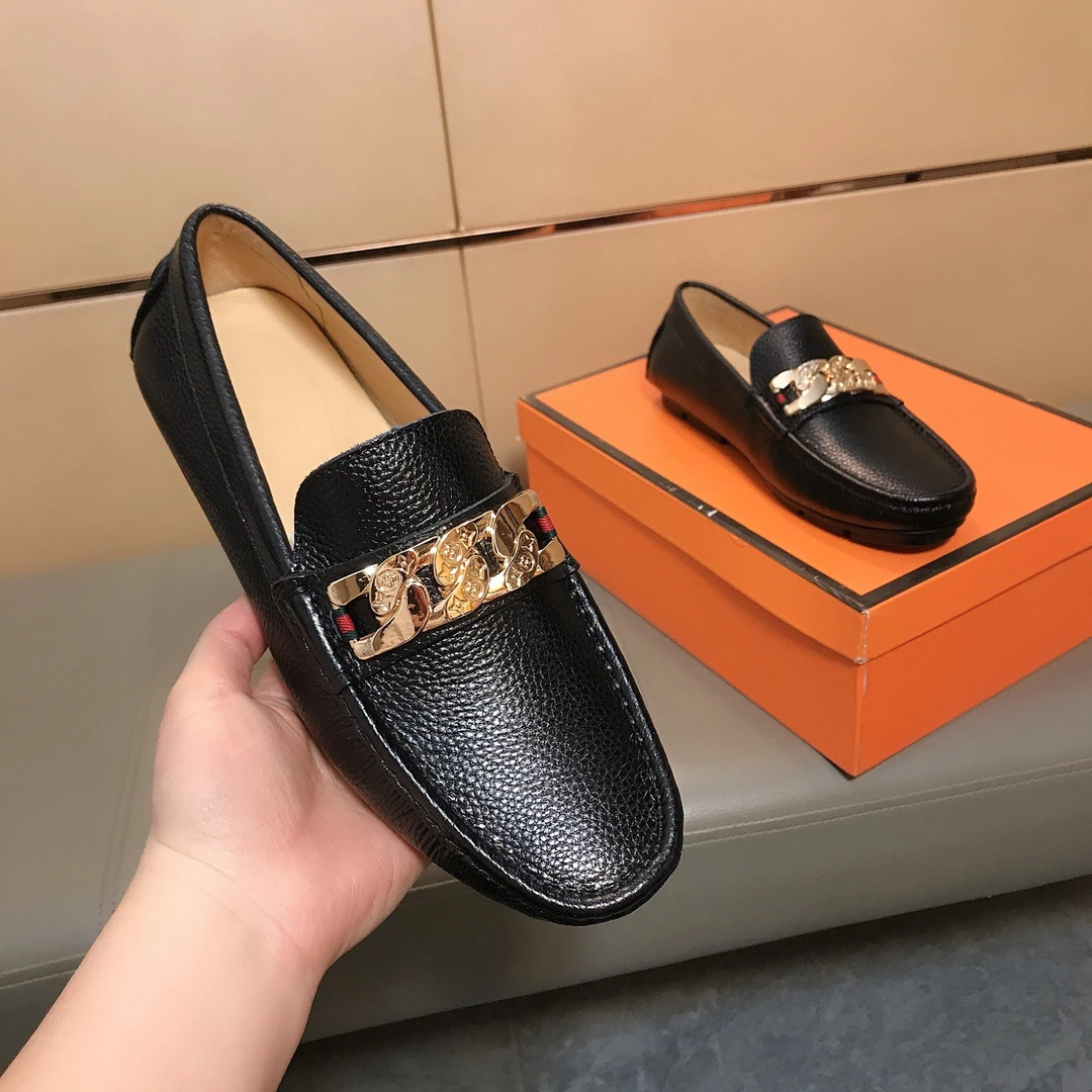 英伦休闲防臭缝制鞋豆豆鞋乐福鞋舒适商务黑色驾车鞋软底夏季皮鞋