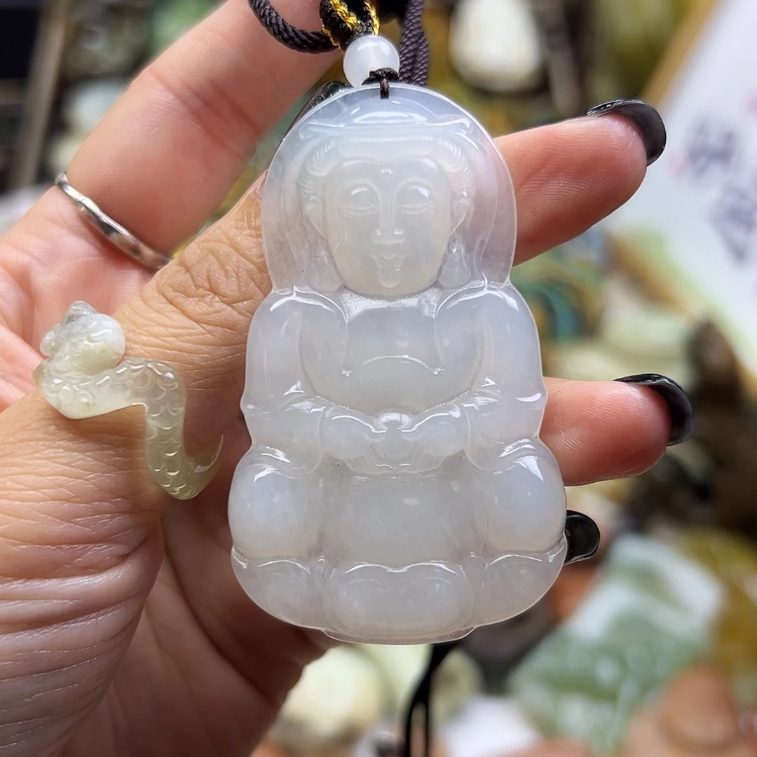 未镶嵌岫玉颈饰岫玉观音