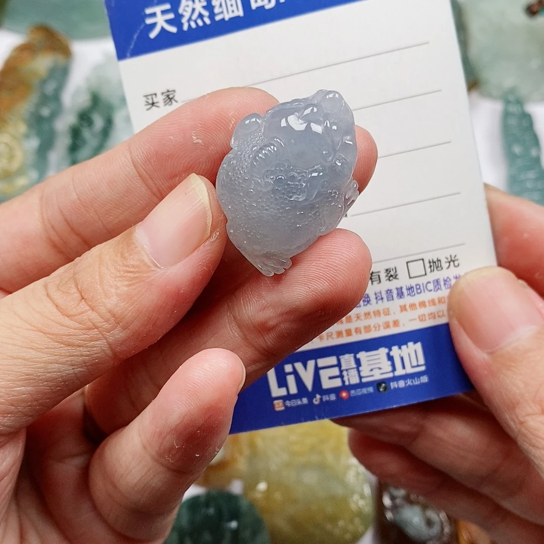 翡翠未镶嵌颈饰金蟾