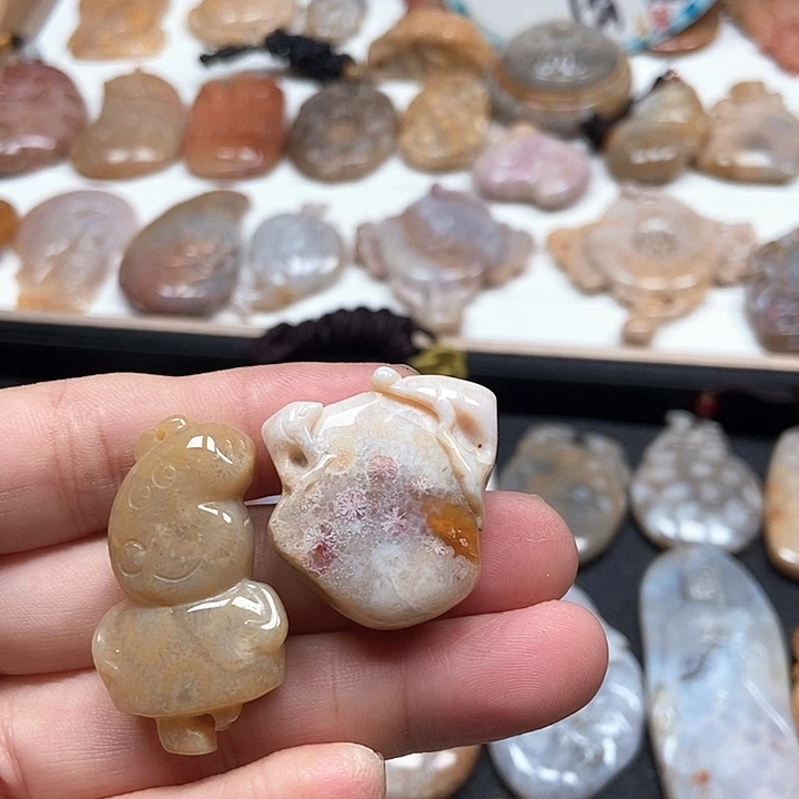 硅化珊瑚（珊瑚玉）未镶嵌颈饰