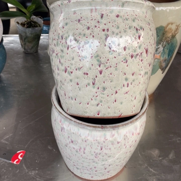 紫砂花盆高20口20