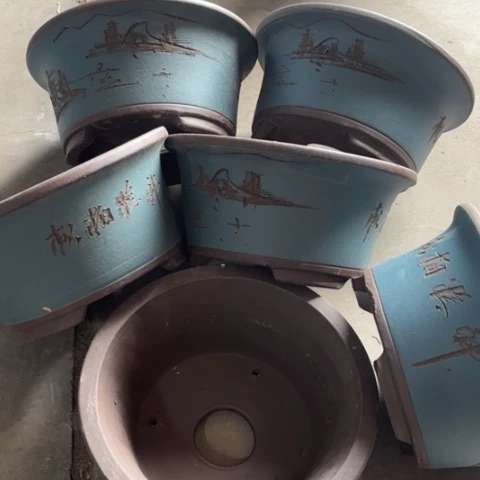 紫砂花盆100-6。