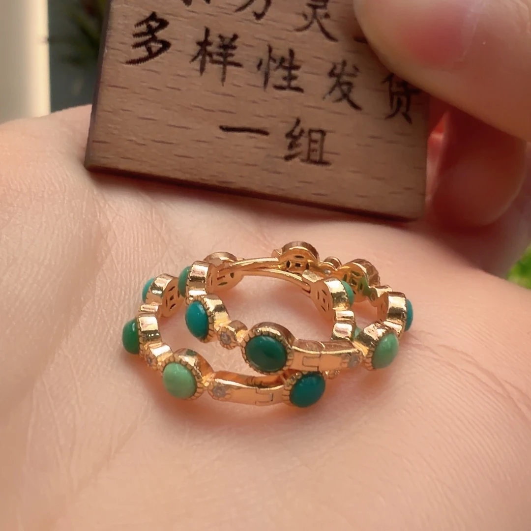 绿松石银S925镶嵌颈饰