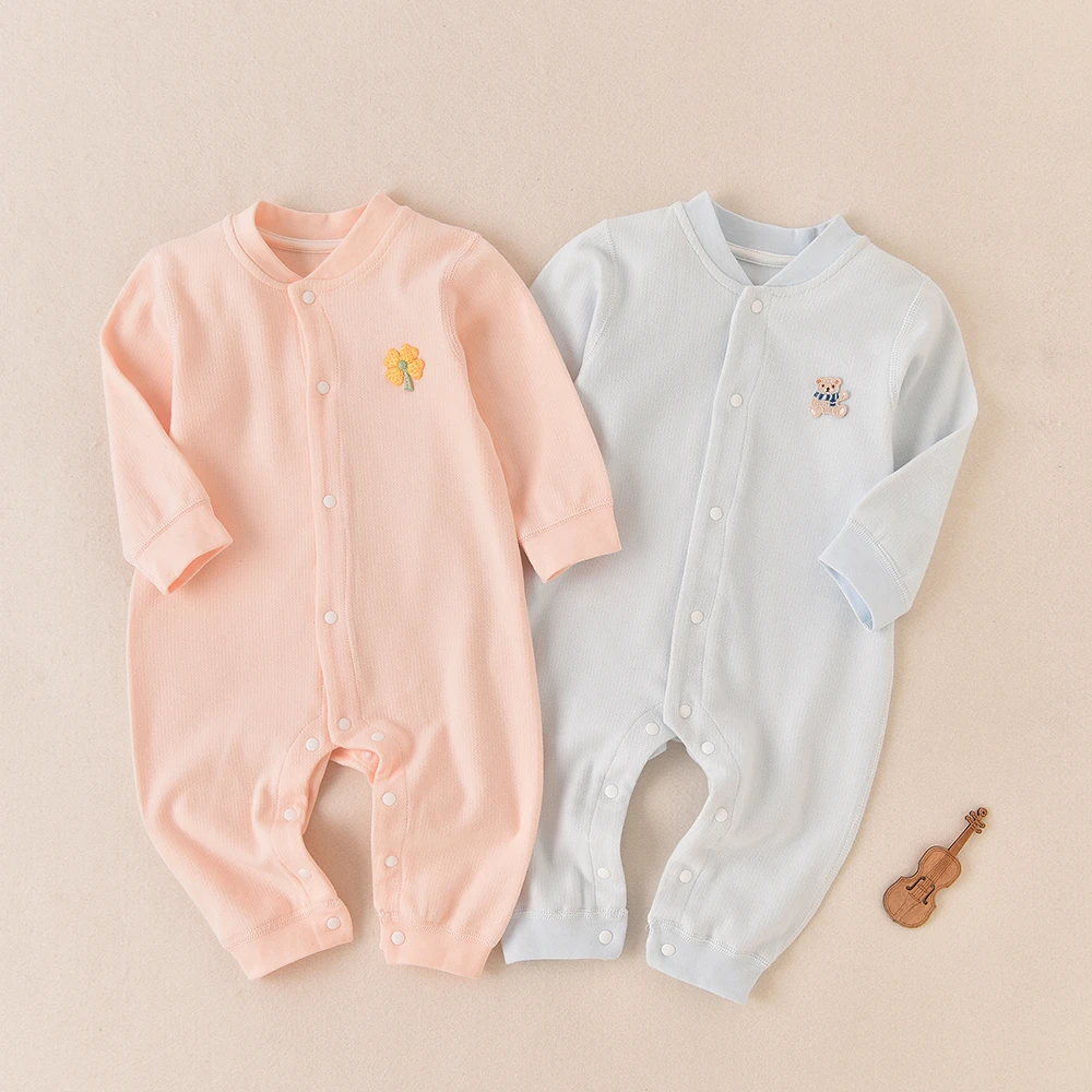 A类舒绒婴儿秋冬连体衣长袖儿童男女宝宝睡衣新生儿加厚无骨打底