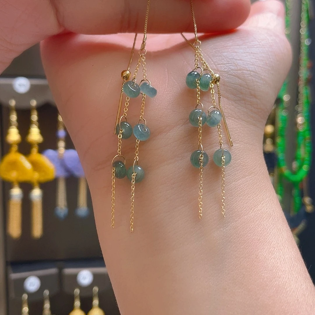 翡翠合金耳饰翡翠