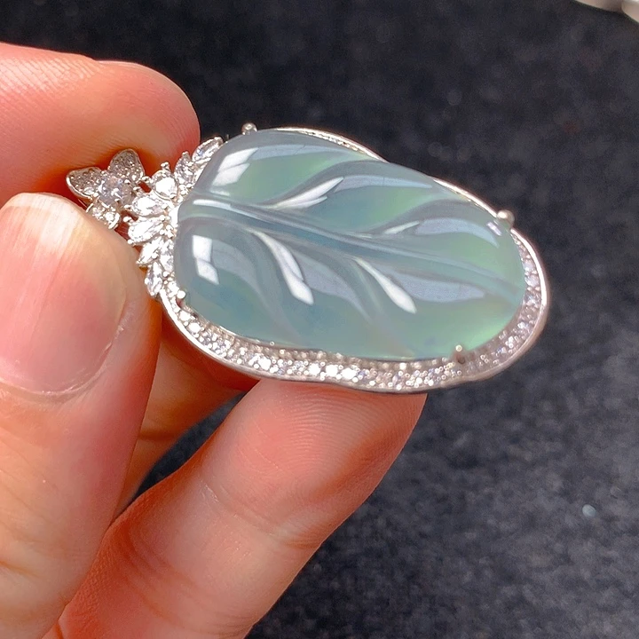 【闪购商品】翡翠银S925镶嵌颈饰翡翠