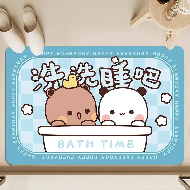 一二浴室硅藻泥地垫卫生间门口吸水速干脚垫厕所超强吸水防滑地毯