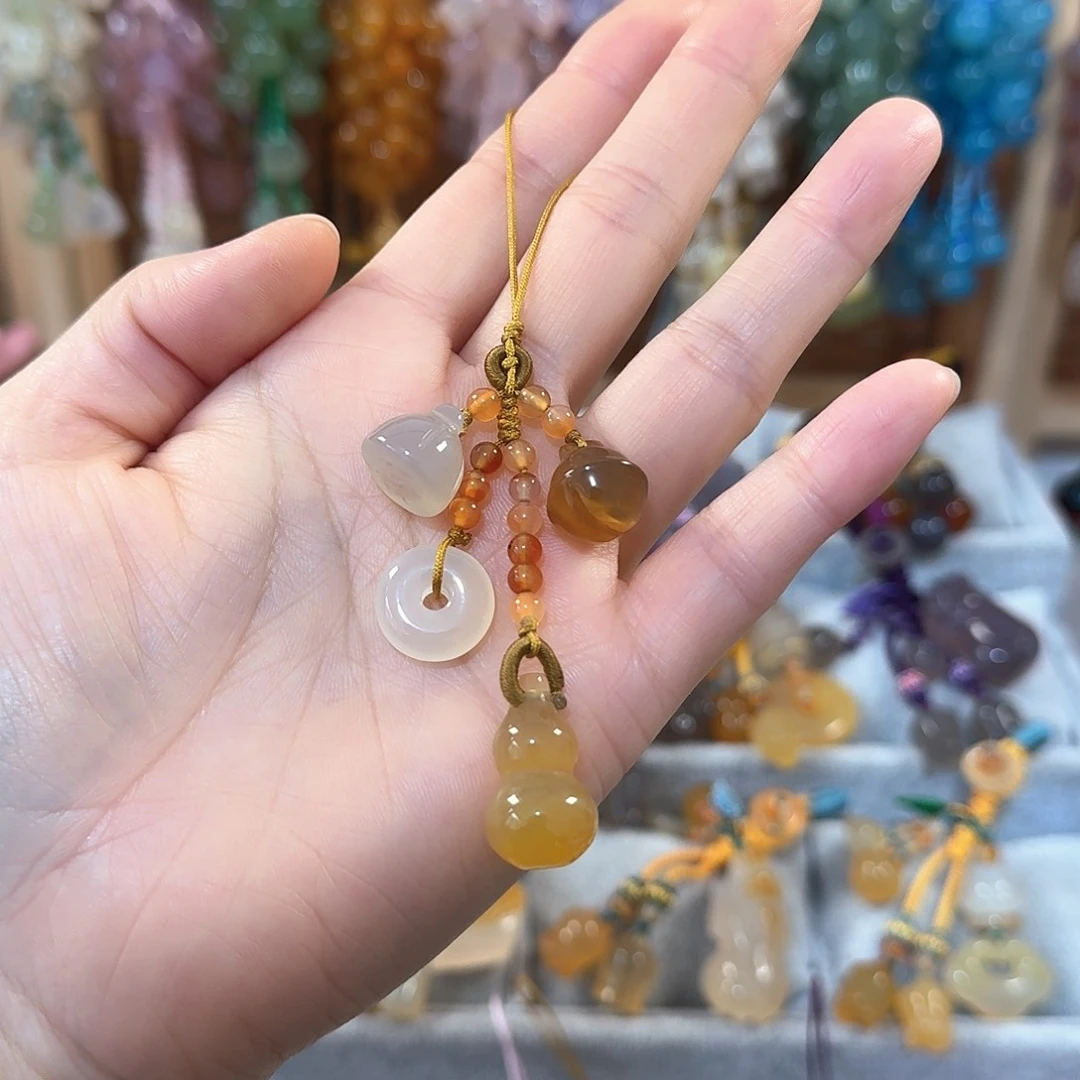 玛瑙/玉髓手机挂件福利款未镶嵌