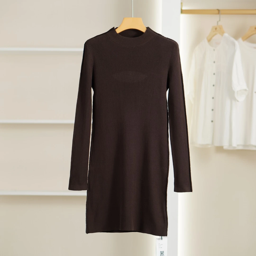 麦迪尚品【金羽J】K1243 春秋款简约毛织连衣裙品牌折扣撤柜 C组2