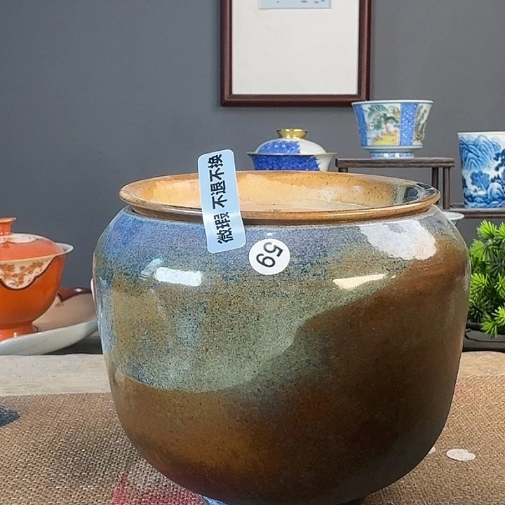 摆件景德柴烧多人茶杯