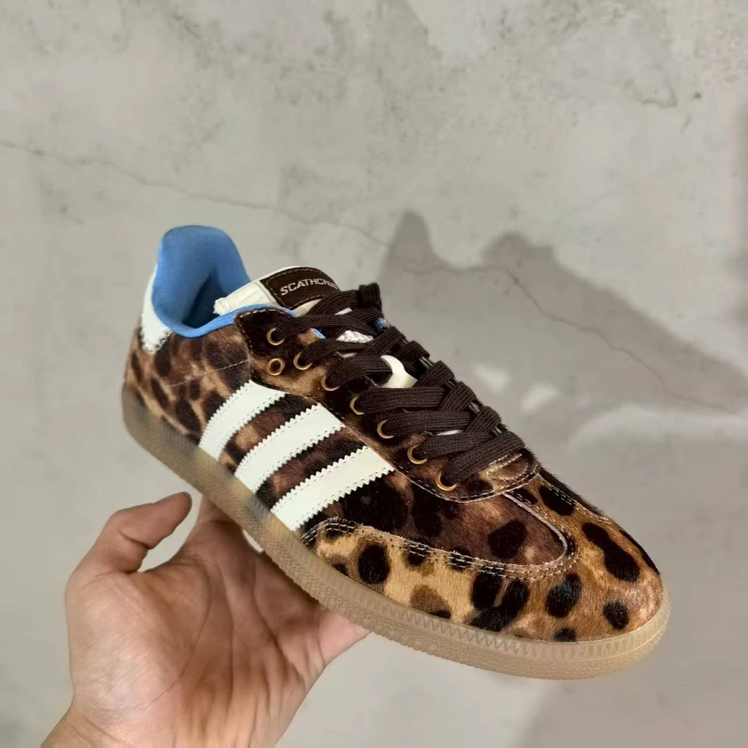 男女同款豹纹色德训鞋