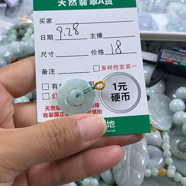 翡翠未镶嵌吊坠(不含链)
