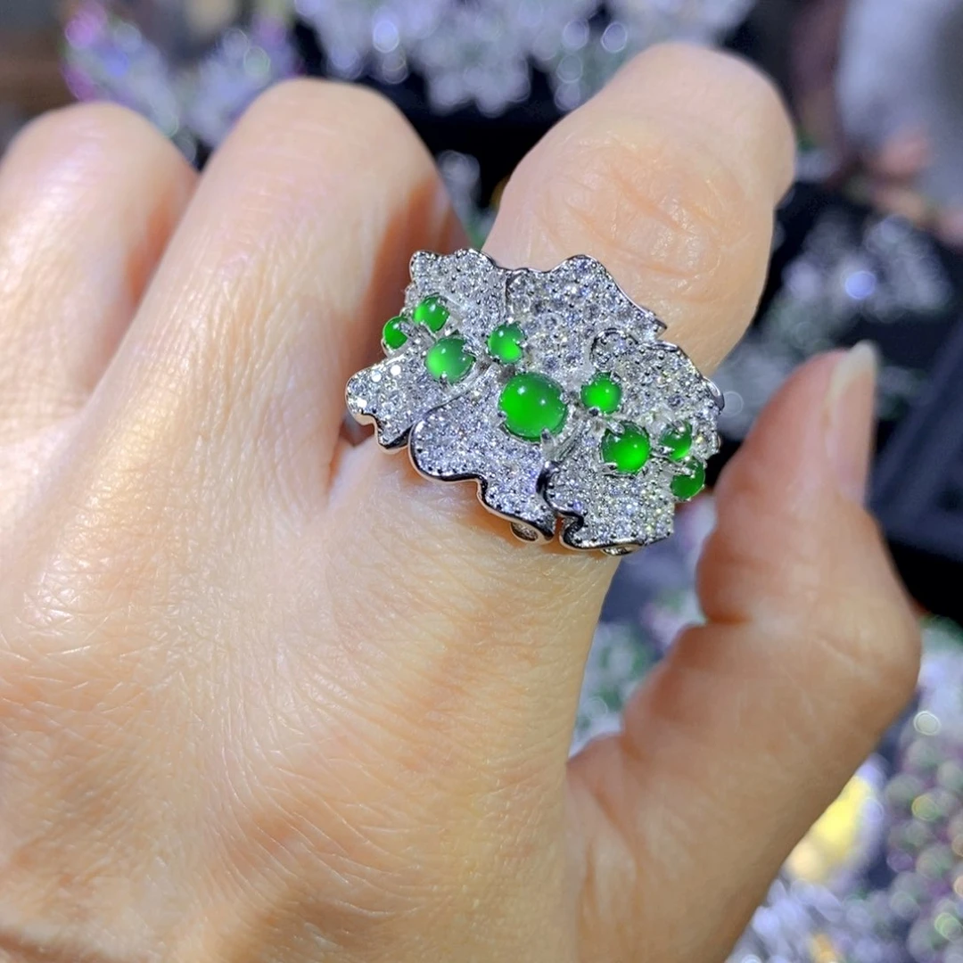 翡翠颈饰银S925镶嵌天然翡翠