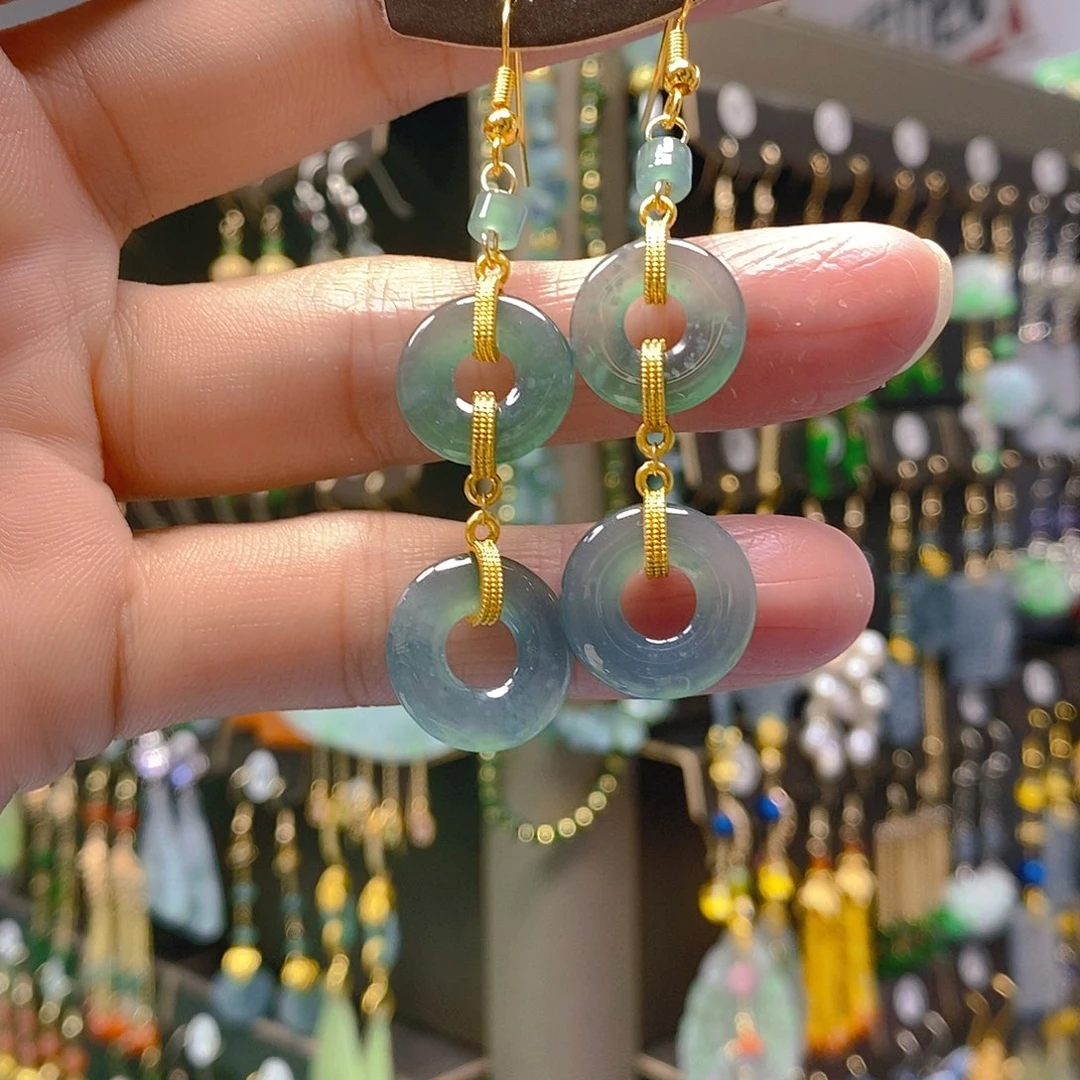 未镶嵌翡翠耳饰翡翠