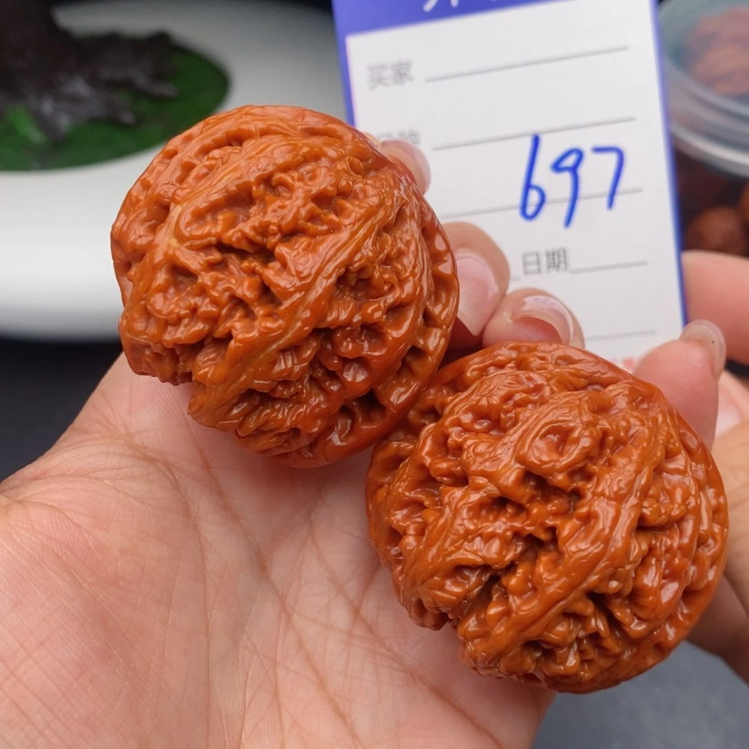 文玩核桃把件45粗筋697
