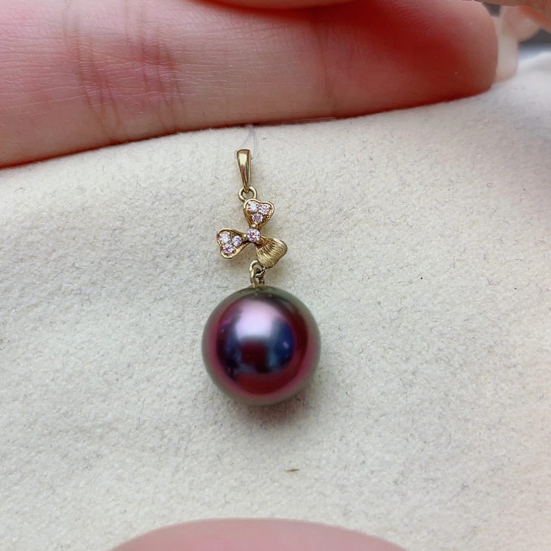 海水珍珠18K金镶嵌颈饰w91