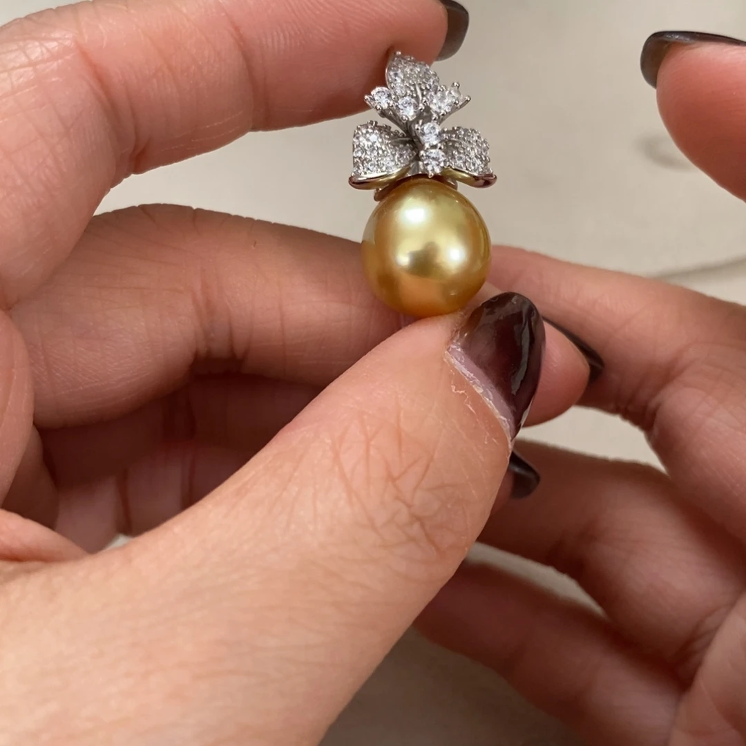 海水珍珠银S925镶嵌颈饰