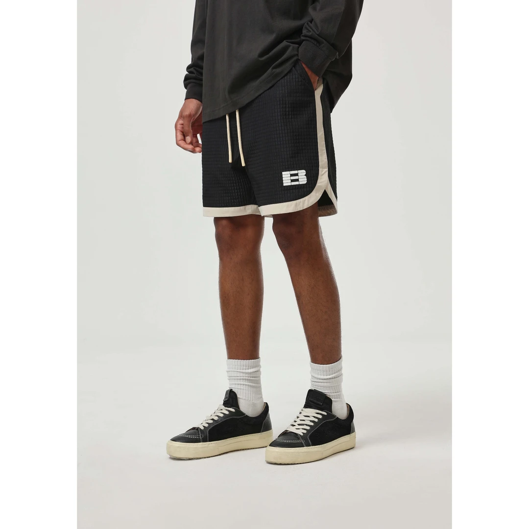 F06(ST)-52410-BON下脚织带肌理设计短裤