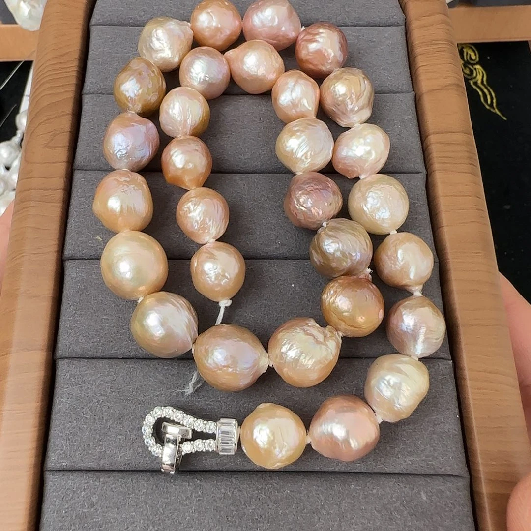 颈饰银S925镶嵌淡水珍珠定制