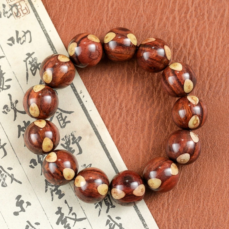 海南黄花梨手串1.8奥特曼无三通花纹纹理012846