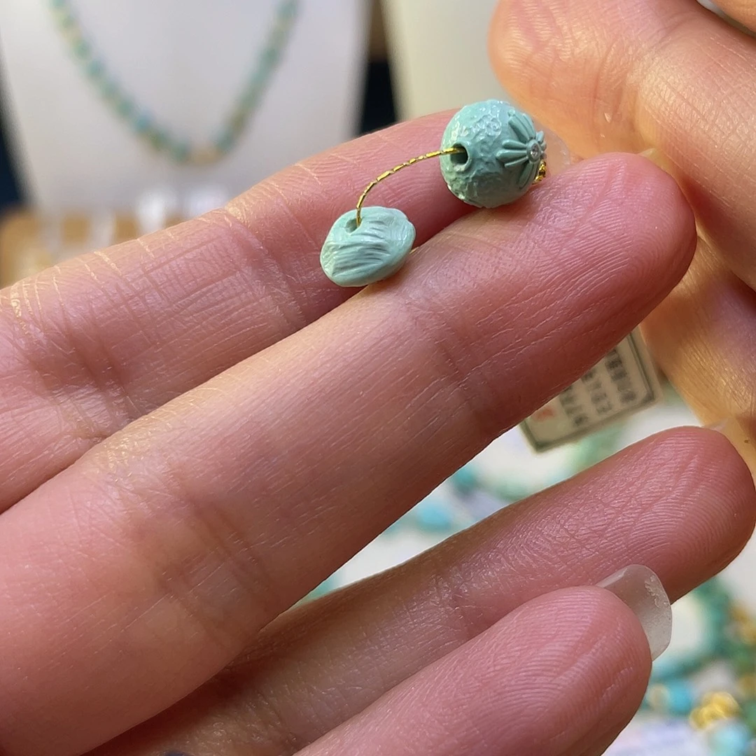 绿松石未镶嵌星球珠