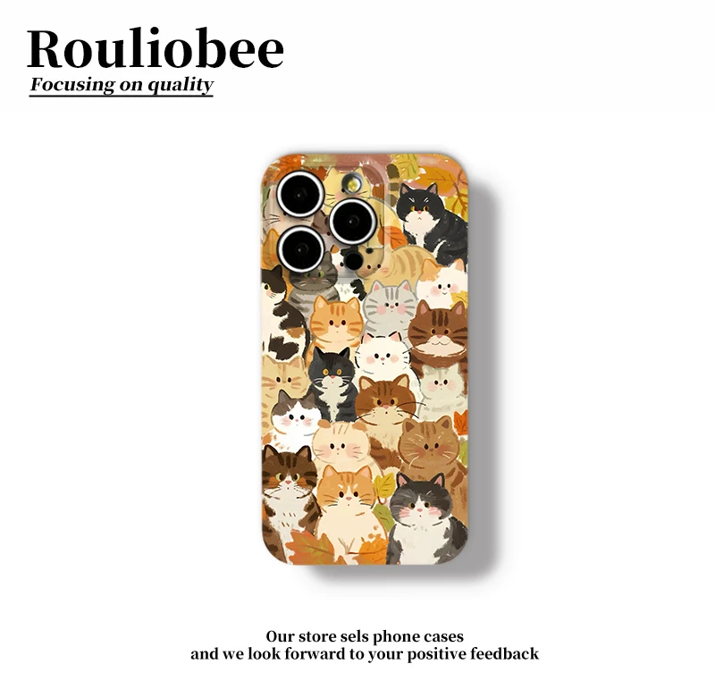 满屏猫猫适用苹果17promax手机壳iPhone16promax华为vivo小米oppo