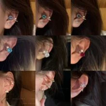 铜合金耳饰 铜合金耳饰 【2301-2400直播间过款】轻奢韩版精美耳饰