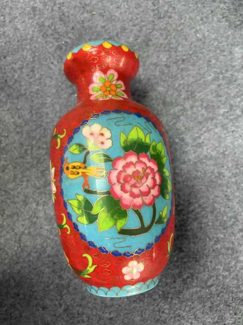 景德镇现代高端赏瓷掐丝瓶