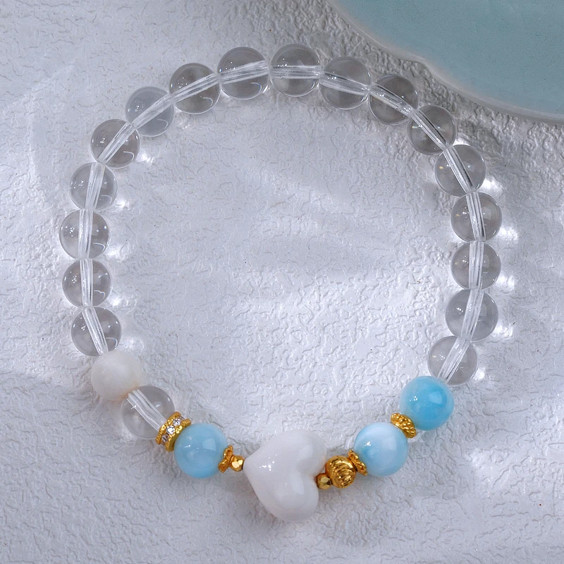 【清心引云】水晶手串925（天然珠宝多样性发其一）