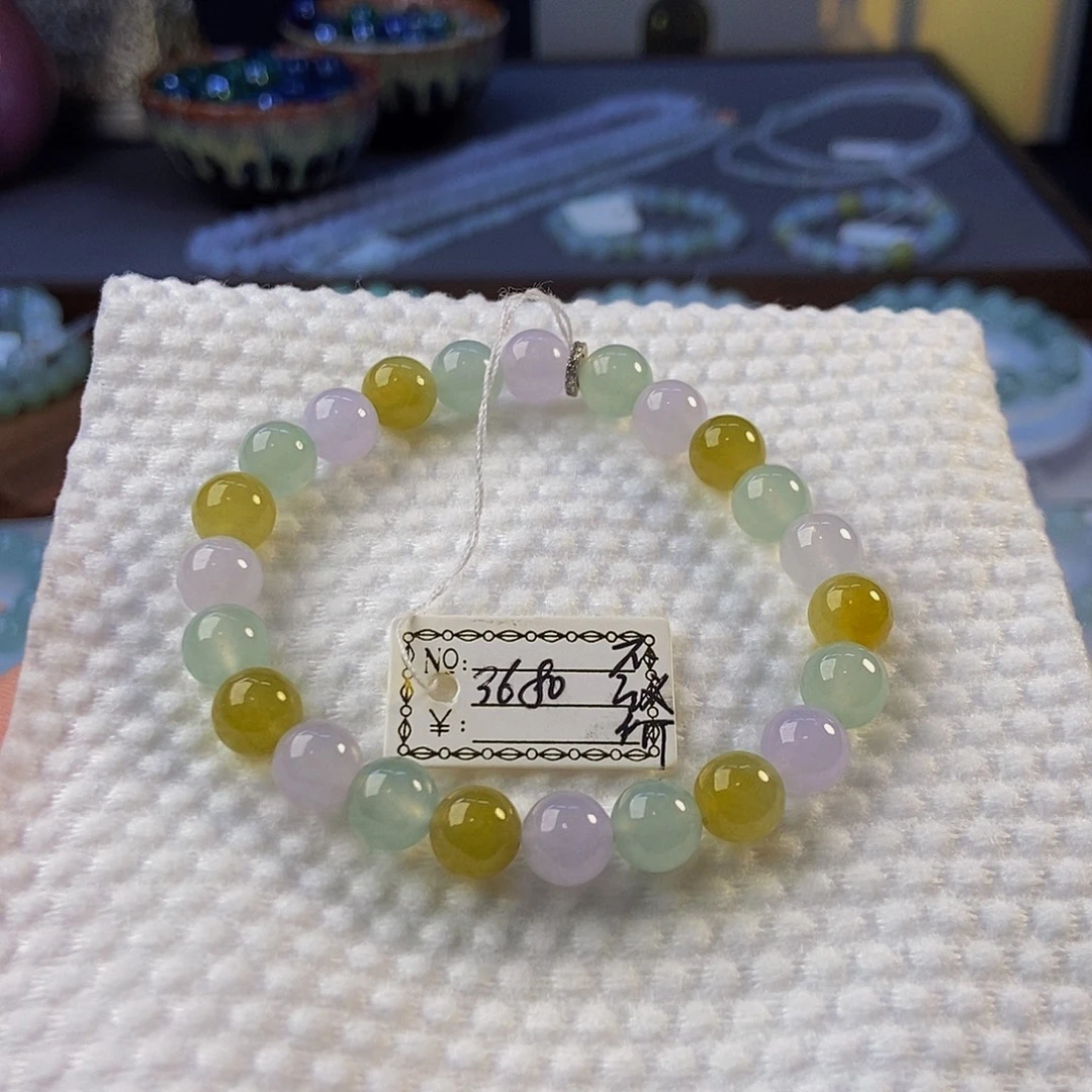 定制翡翠未镶嵌翡翠手串卡8