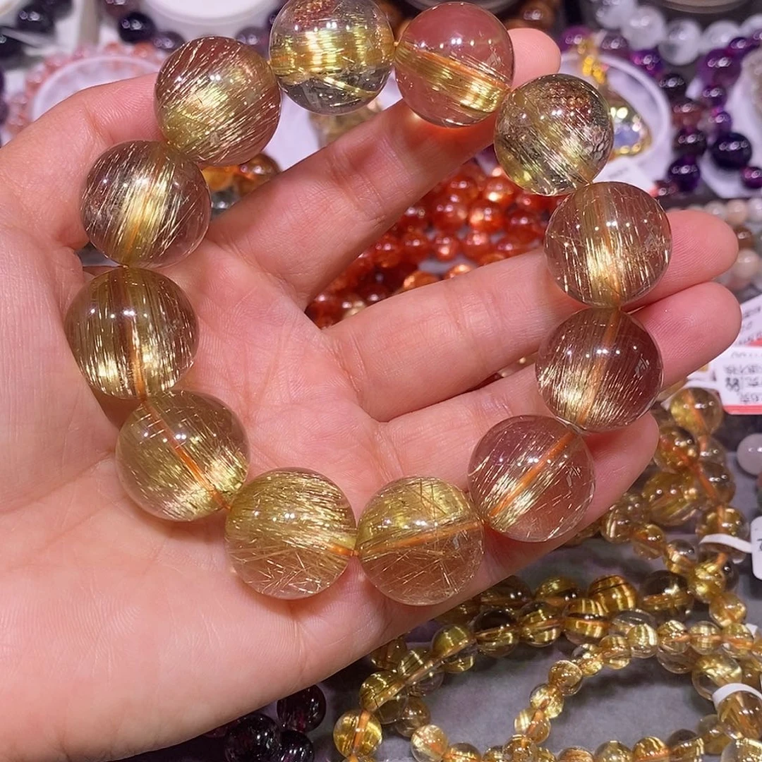 未镶嵌手链水晶金发晶20