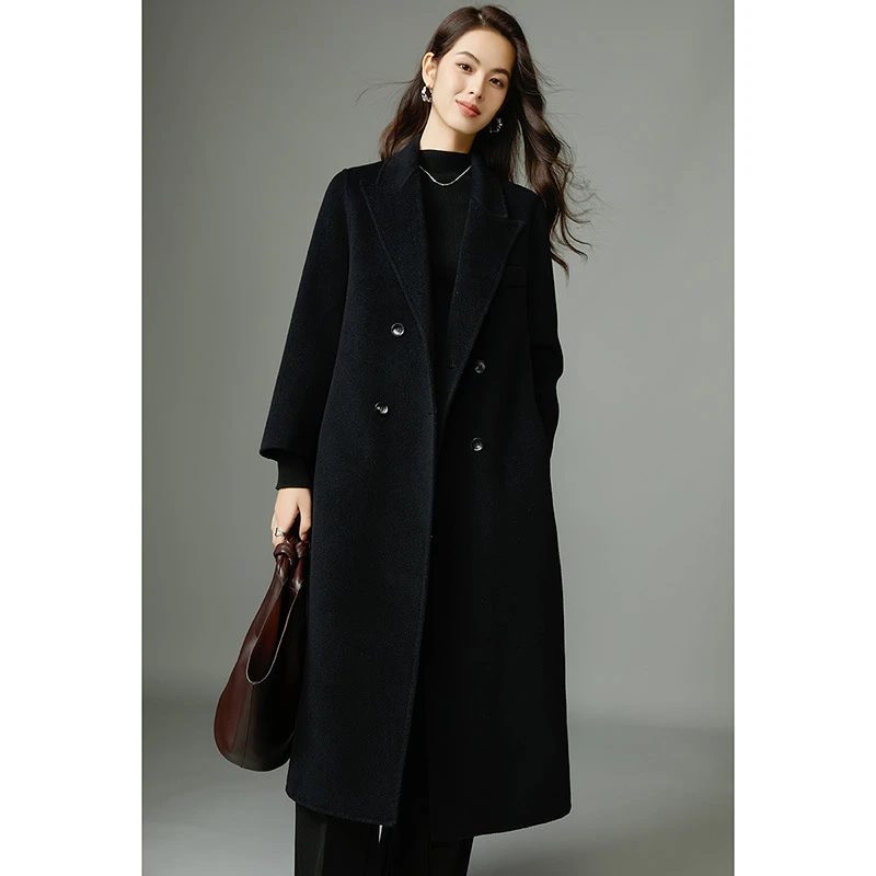 【断码清仓拼手速】双面呢外套长款大衣女24071296