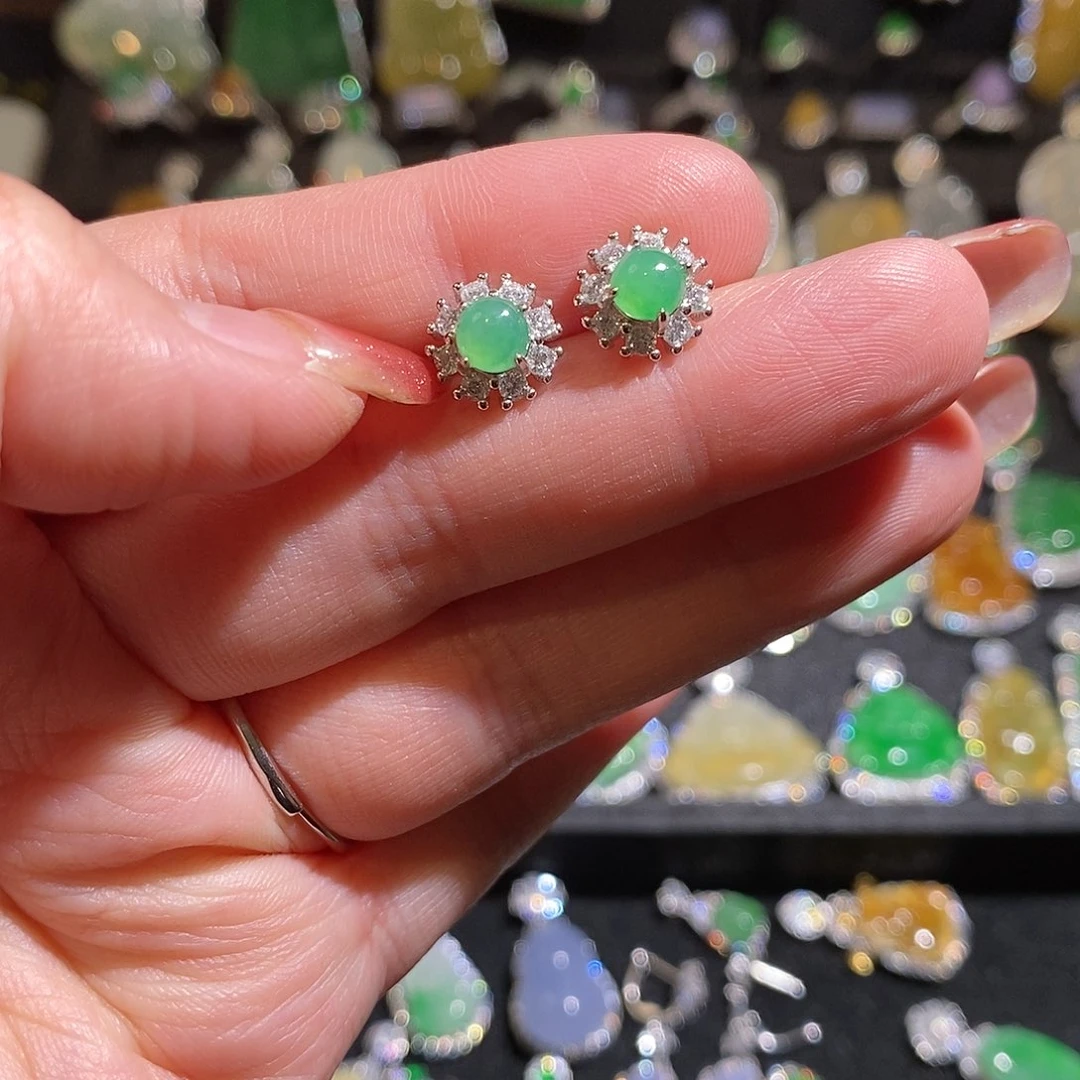 颈饰银S925镶嵌翡翠天然翡翠