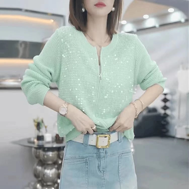 网红洋气炸街女装针织开衫2025年春季新款休闲减龄显瘦上衣1093