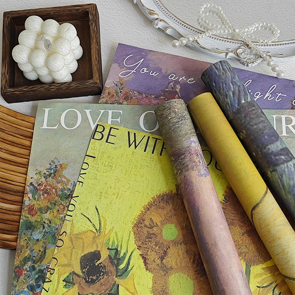 油画风包装纸鲜花艺术纸礼品包装牛皮纸feel the ART油画风系列